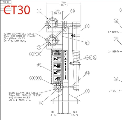 CT30 und CT60 Edelstahl-Keramik-Fertigung Hydrocyclone Nachverkaufsservice Ja