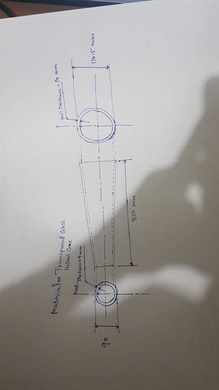 Zentrifugal-Glas-Kegel-Papierherstellungsmaschine zur Herstellung von Naturpapier L 350 mm